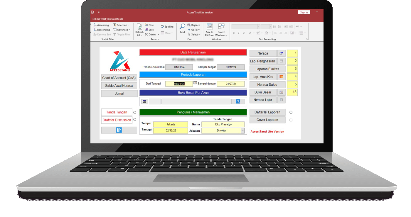 Mockup Software Accesstansi - Solusi Akuntansi